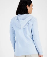 Style & Co Petite Zip-Front Long-Sleeve Hoodie, Created for Macy's