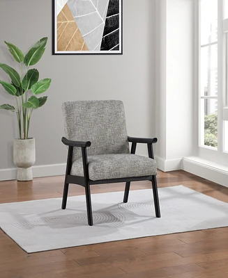 Office Star Weldon Armchair in Graphite Fabric with Black Finished Frame