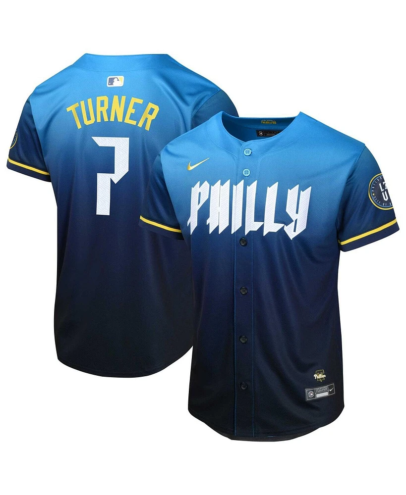 Nike Big Boys and Girls Trea Turner Blue Philadelphia Phillies 2024 City Connect Limited Player Jersey