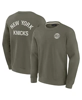 Fanatics Unisex Signature Olive New York Knicks Super Soft Pullover Crew Sweatshirt