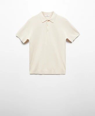Mango Men's Short-Sleeved Knitted Polo Shirt