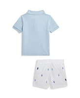 Polo Ralph Lauren Baby Boys Mesh Shirt and Short Set