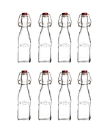 Kilner Set of 8 Square Clip Top Bottles