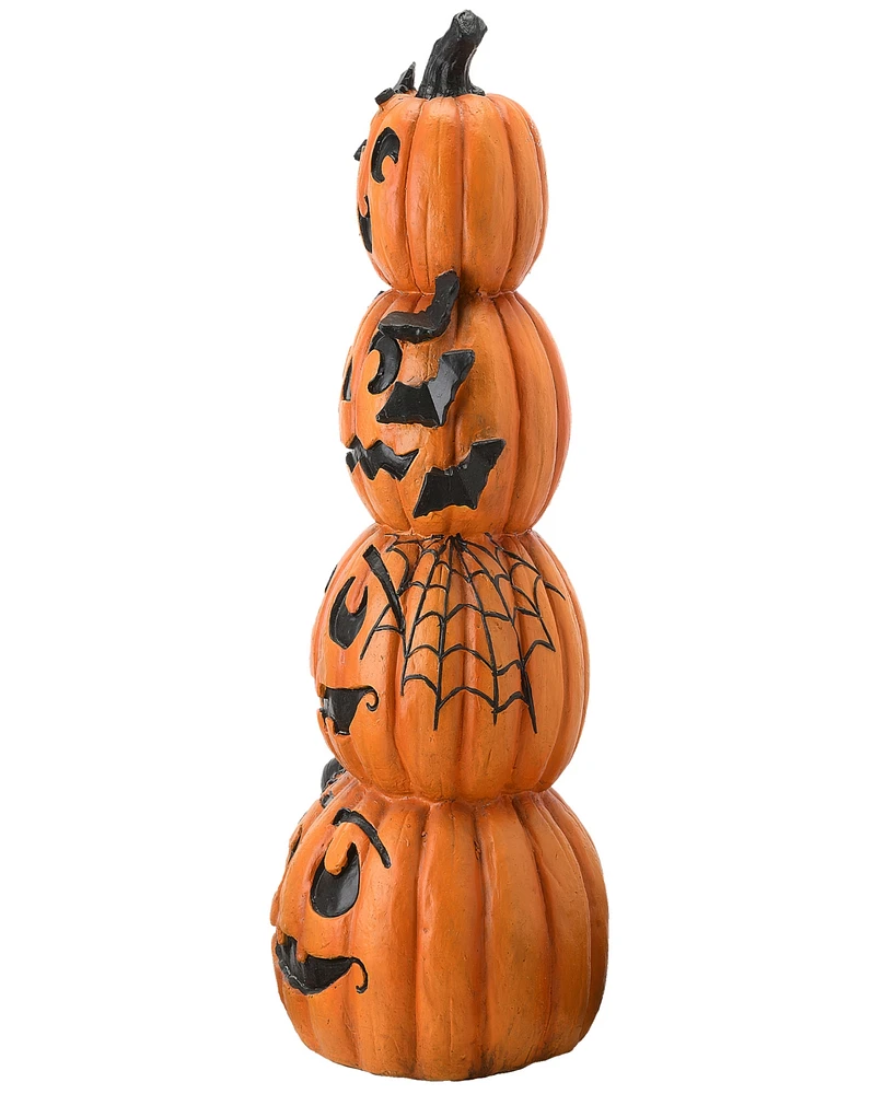 National Tree Company 39" Stacked Smiling Jack-o-Lanterns Decoration, Halloween Collection