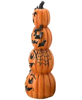 National Tree Company 39" Stacked Smiling Jack-o-Lanterns Decoration, Halloween Collection