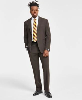 Tayion Men Classic Fit Brown Gold Suit Separate