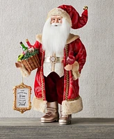 Holiday Lane Wine Red & White Caucasian Santa