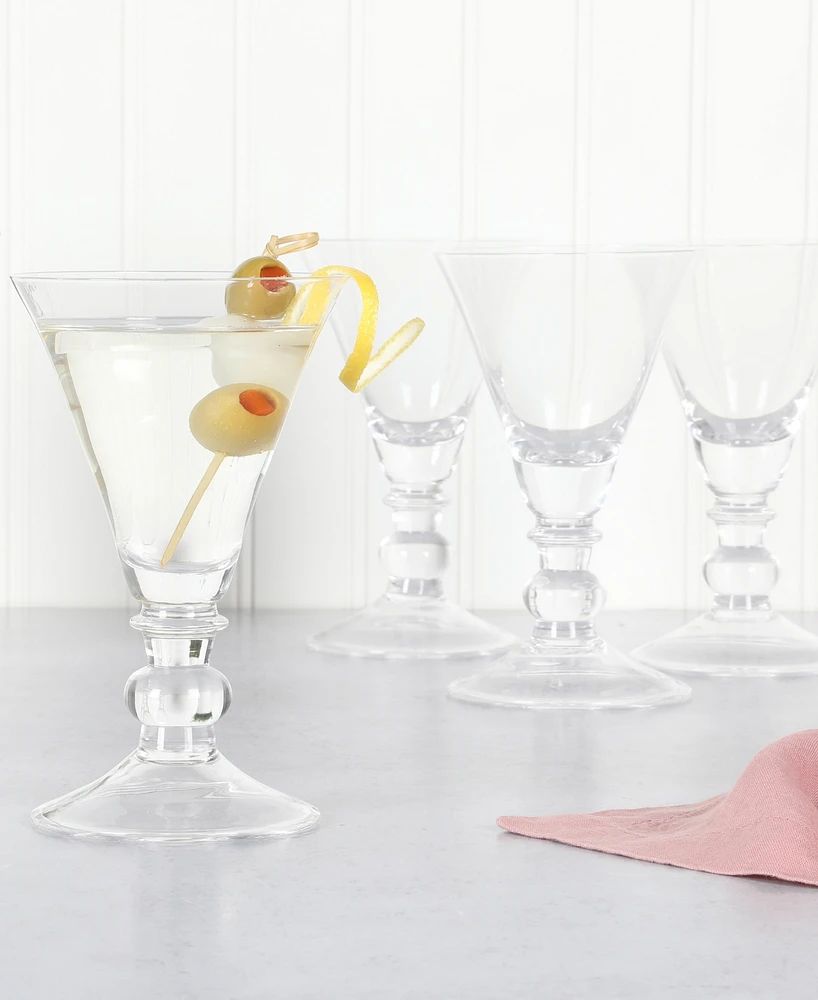 Martha Stewart Crispa Handmade Glassware, Set of 4