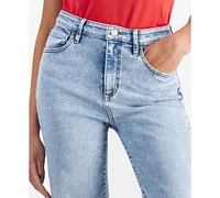 Guess Women's High Rise Wide Leg Ankle Jeans