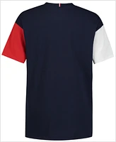 Tommy Hilfiger Big Boys Crest Colorblocked Embroidered Logo Graphic T-Shirt