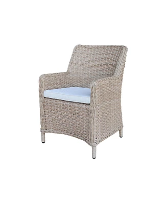 International Concepts Outdoor Wicker Patio Dining Chair with Cushion