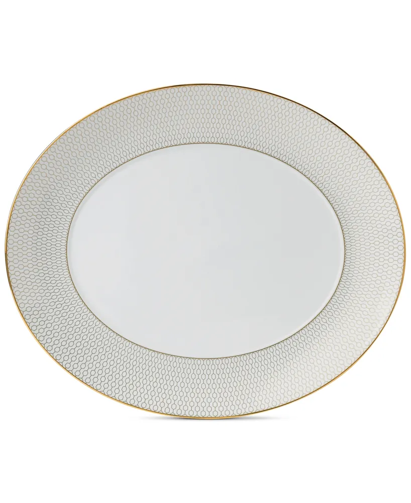 Wedgwood Gio Gold Oval Serving Platter 13"