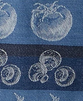 Design Imports Assorted Pattern, Kitchen Collection, Dishtowels Dishcloth, Marine Blue, 5 Piece