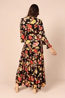 Petal and Pup Women's Wrap Jacket Maxi Dress