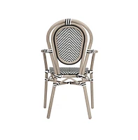 Merrick Lane Mael Set Of Four Stacking Thonet Bistro Style Chair With Arms, Textilene Seat