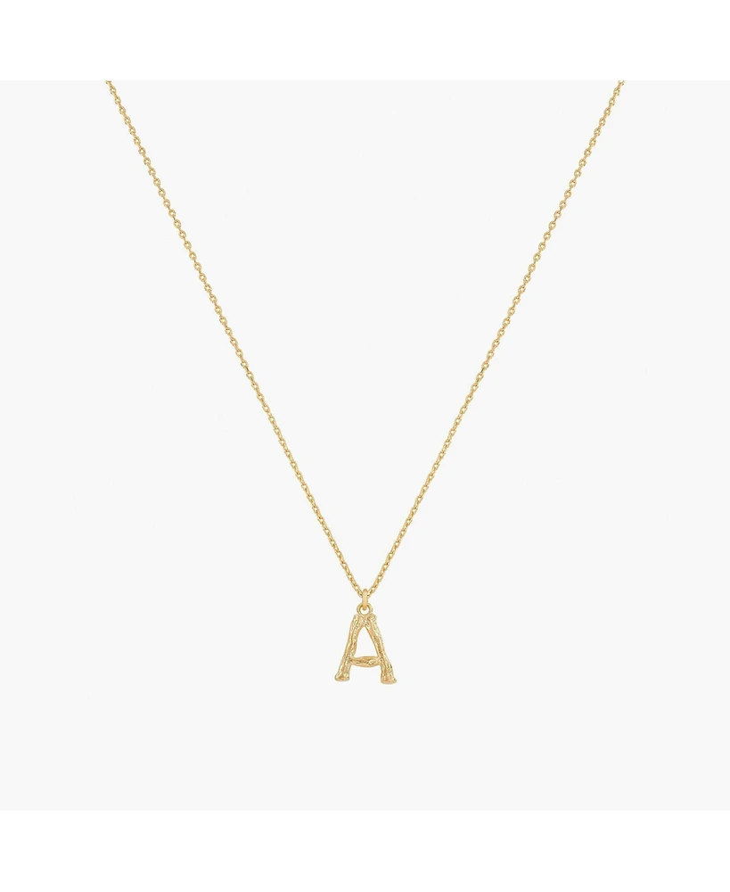 Bearfruit Jewelry Textured Initial Letter Necklace