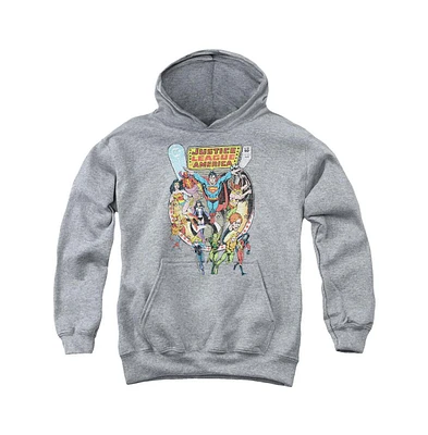 Justice League Boys of America Youth Team Up Pull Over Hoodie / Hooded Sweatshirt
