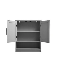 Merrick Lane Vigo Over The Toilet Bathroom Organizer With Shelves And Magnetic Closure Doors