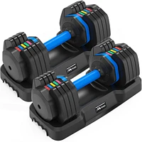 Streamdale Furniture Adjustable 55 lb Dumbbell Set x2