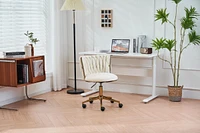 Adjustable Swivel Office Desk Chair - Beige