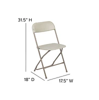 Set Of 10 Stackable Folding Plastic Chairs