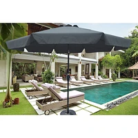 Simplie Fun Outdoor Patio Umbrella 10FT With Flap, 8 Pieces Ribs With Tilt An Crank, Without Base