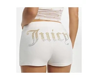 Juicy Couture Women's Solid Hot Short With Ombre Hotfix