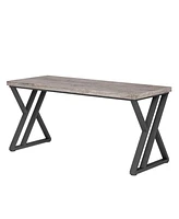 Tribesigns Writing Computer Desk, 55 inch Heavy Duty Study Desk with Z-Shaped Metal Leg, Modern Simple Home Office