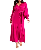 Eloquii Plus Satin Maxi Dress