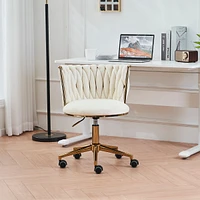 Streamdale Furniture Adjustable Swivel Office Desk Chair - Beige