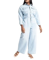 Eloquii Plus Denim Jumpsuit