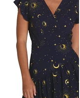 Belle & Bloom Women's Love Shack Mini Wrap Dress