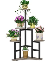 Tribesigns Corner Plant Stand Indoor, 6 Tiered Plant Shelf Flower Stand, Tall Multiple Potted Plant Holder Rack Planter Organizer for Living Room Balc