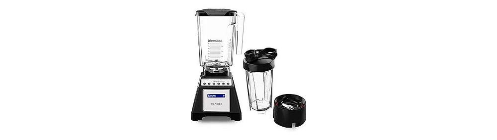 Blendtec Total Classic Original Blender - WildSide+ Jar and Go Travel Bottle (34 oz) Bundle - Professional-Grade Power - 6 Pre-programmed Cycles - 10