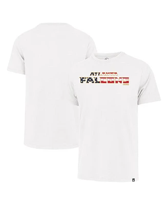 47 Men's White Atlanta Falcons Flag Script Franklin T-Shirt