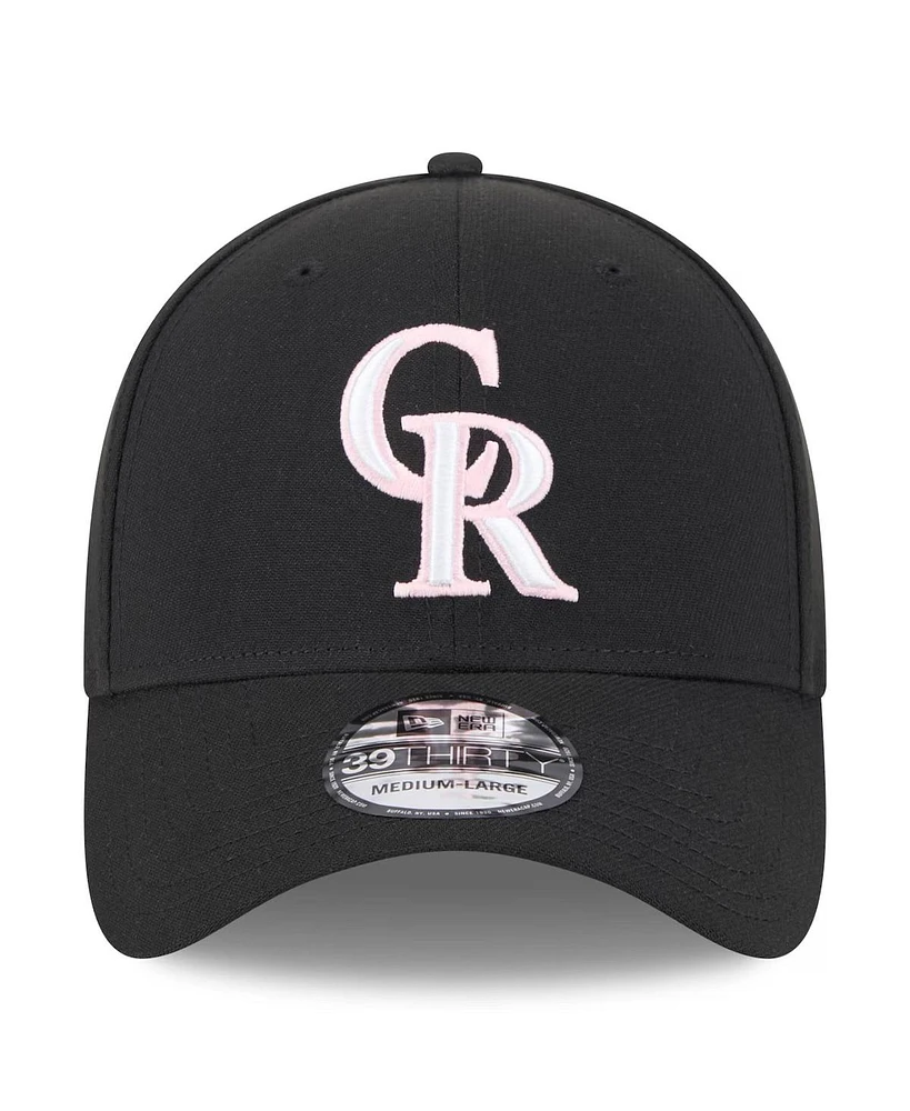 New Era Men's Black Colorado Rockies 2024 Mother's Day 39THIRTY Flex Hat