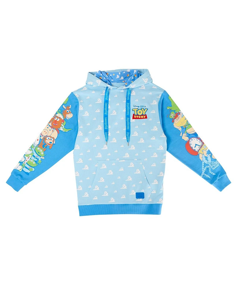 Loungefly Men's & Women's Light Blue Toy Story Good vs. Baddies Pullover Hoodie