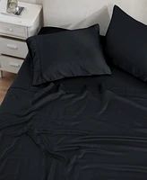 Superior Modal From Beechwood 300 Thread Count Lightweight Cooling Solid Deep Pocket Bed Sheet Set