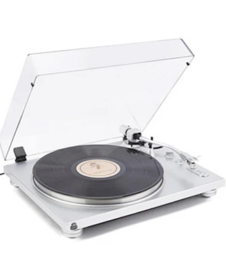 Gpo Pr 100 Turntable Bluetooth Built in Pre Amp Audio Technica Cartridge (33/45) - Silver