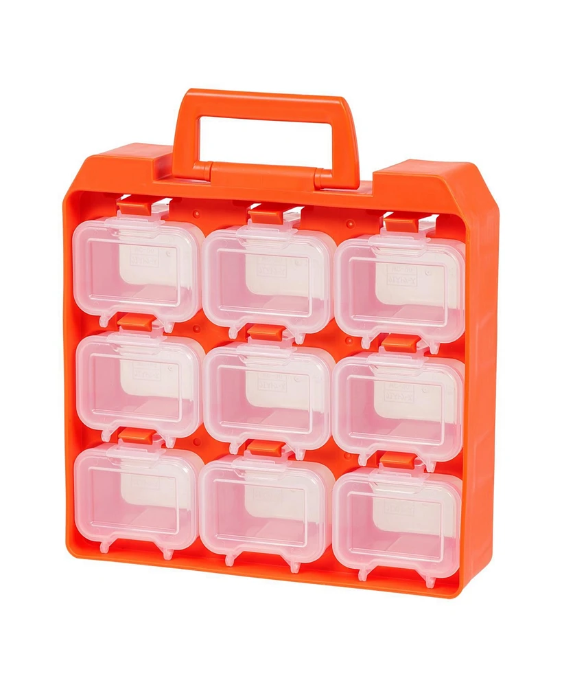 Iris 9 Compartment Utility Case, 1 Pack, Orange