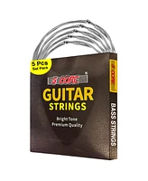 5 Core Bass Guitar Strings • 0.010-.048 Gauge • w Deep Bright Tone for 6 String Electric Guitars - Gs El Bss 5PCS