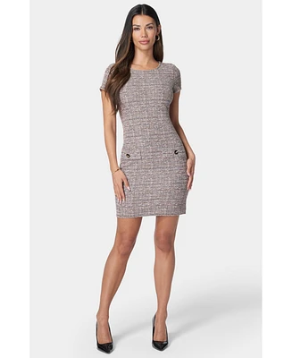 Bebe Women's Tweed T Shirt Dress