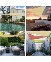 11 Ft 97% Uv Block Triangle Sun Shade Sail Canopy Outdoor Patio Pool Lawn Deck