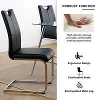 Faux Leather Dining Chairs Set of 6
