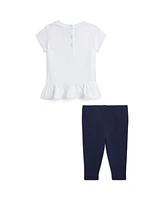 Polo Ralph Lauren Baby Girls Bear Jersey Tee and Legging Set