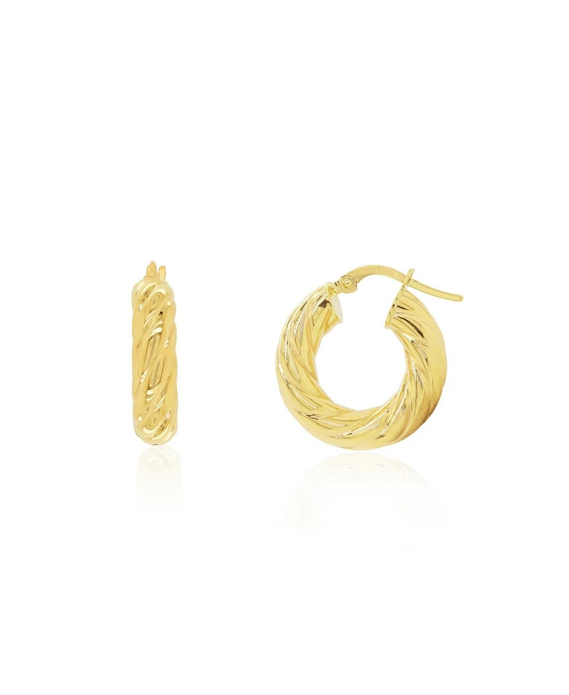 The Lovery Croissant Hoop Earrings 14K Gold