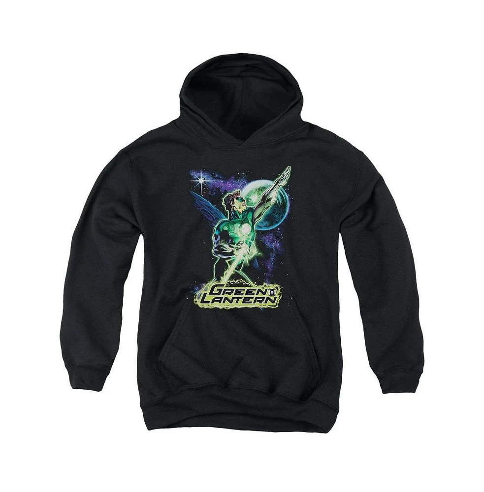 Justice League Boys of America Youth Hal Galaxy Pull Over Hoodie / Hooded Sweatshirt