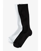 KingSize Big & Tall Over-The-Calf Compression Silver Socks