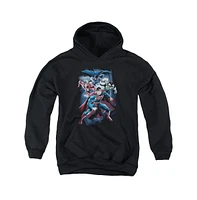 Justice League Boys of America Youth Cosmic Crew Pull Over Hoodie / Hooded Sweatshirt