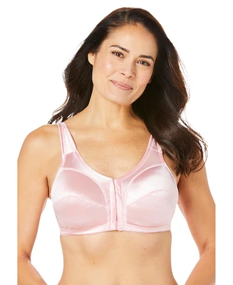 Comfort Choice Plus Front-Close Satin Wireless Bra